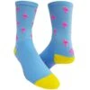 Save Our Soles SOS Pink Flamingo Blue 6-inch Cuff Socks -Outlet Bike Store N6FZPwphihQYtHLKvIcqOOIl0