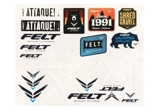 Felt Bicycles Felt Sticker Pack - Assorted -Outlet Bike Store STICKER SHEET V1