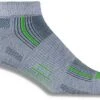 Wrightsock Men's Stride Lo Single Pack, Lite Grey/Green Stripe, Small -Outlet Bike Store clouR7KpVpkZMCzUXjI7uGdJA